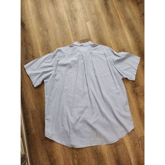 Polo ralph lauren Linen blend 3XLT TALL Blue Mens button up shirt Pink Pony SS - Picture 10 of 10